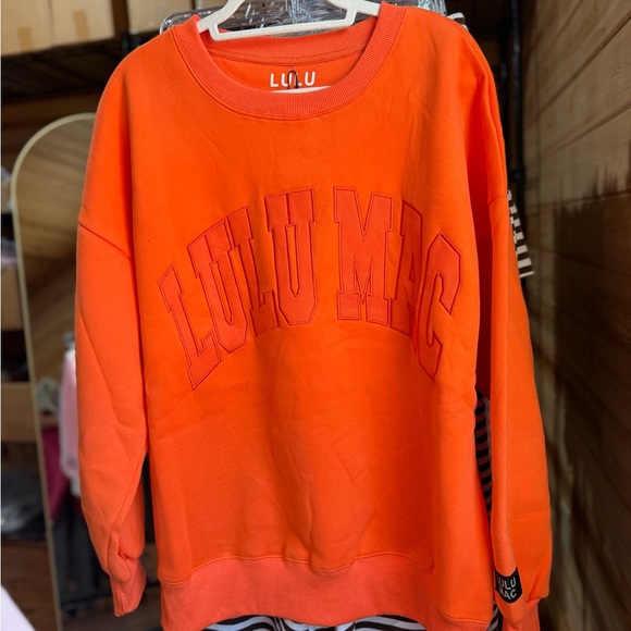 Lulu Mac Orange Sweatshirt NWT - Picture 3 of 6